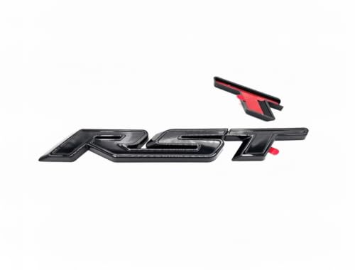 Image of 1Pc RST Tailgate Emblem Letter Badge Inserts Sticker Replacement for 2019 2020 2021 Silverado 1500 Tahoe Yukon SUV 4x4 (Overlay Gloss Black)
