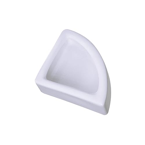 Totority 1Pc Ceramic Lizard Feeding Bowl Escape Feeder for Reptiles Durable Non Slip Design for Lizards Turtles Frogs and More White Feeding Container