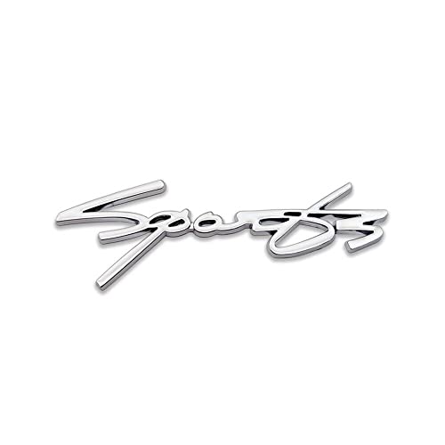 Image of 2020 Sports Car Auto Emblem Badge Metal Sticker Chrome Black Fender Tailgate (Chrome)