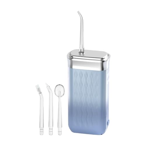 Water Flossers   Water Tooth Flosser | Adjustable Pulse Mode Teeth Flosser Water | Efficient Debris Cleaning With 4 Bozzles Quiet Battery operated Washer Waterproof 200ml Tank For Implant Maintenance