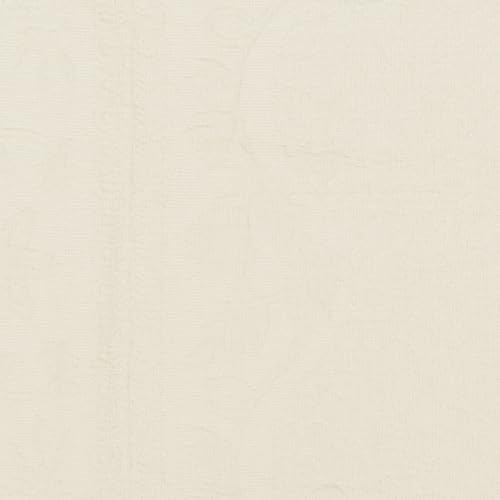 King Charles Modern Farmhouse Floral Matelasse Decorative Pillowcase, 100% Cotton Breathable Bedding, Standard Sham (20" x 26"), Ivory