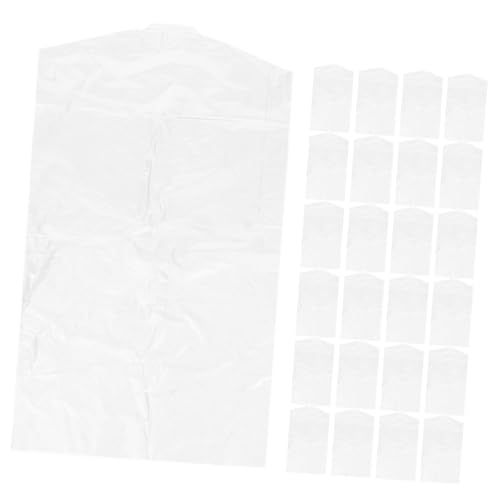 25pcs Transparent Plastic Garment Bags for Hanging Clothes Portable Clothing Covers for Travel Business Trips and Dry Cleaning Dustproof Storage