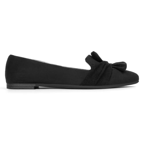 Image of MUSSHOE Comfortable Office Flats for Women: Pointed Toe Work Shoes with Memory Foam - Dressy Business Casual Slip On Flats for Commute & All Day Wear
