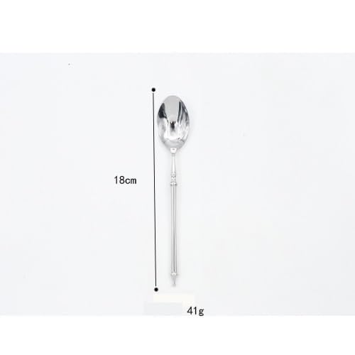 Silberbesteck-Set, 4/16/24/32/40/48-teilig, Edelstahl 304, bestehend aus Tafelmessern, Gabeln, Löffeln und Dessertlöffeln, Hotelbesteck. Silber – 32-teilig für 8 Personen
