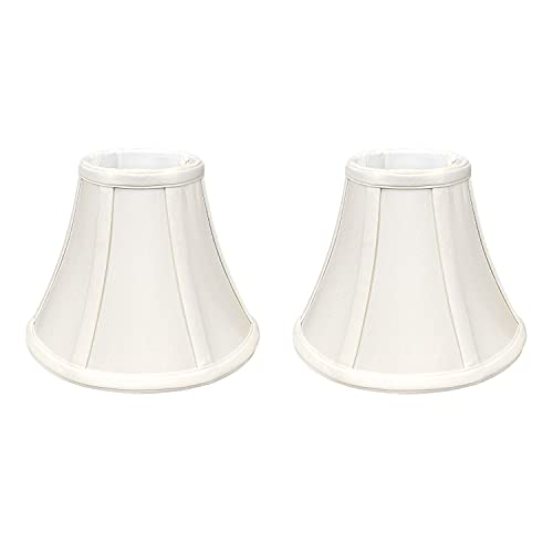 Image of Royal Designs, Inc. BSO-704UT-8WH-2 True Bell Basic Lamp Shade with UNO Fitter, 4 x 8 x 6.5, White, 2-Pack