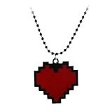 TPVJEWELRY New 2026 Anime Pixels Heart Necklace-Undertale Cosplay Of Frisk-24 Length Red Pendant Necklace Jewelry Fashion Accessories Creative Gift