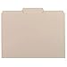 Smead 10251 Interior File Folders 1/3 Cut Top Tab Letter Gray 100/Box