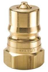 Image of Parker BH4-61 Valved Hydraulic Quick Connect Nipple 1 /2 NPTF Brass