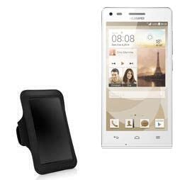 BoxWave Case Compatible with Huawei Ascend G6 - Sports Armband, Adjustable Armband for Workout and Running for Huawei Ascend G6 - Jet Black