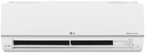 Przód view of the LG Dual Cool S12ETK air conditioner with louvers open
