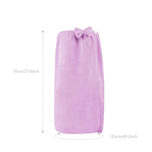 Girls Cute Bowknot Bathrobe Adjustable Sling Bathing Skirt Shower Dress Robe Wearable Bath Wrap Towel for 4.5-5inch Height4