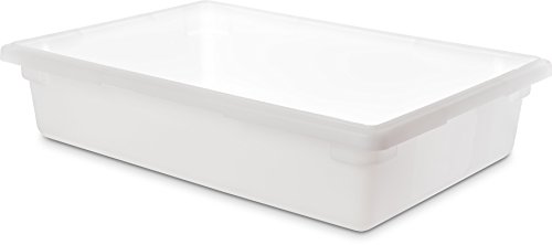 Boîte de rangement nourriture en polyéthylène Carlisle grand volume empilable blanche