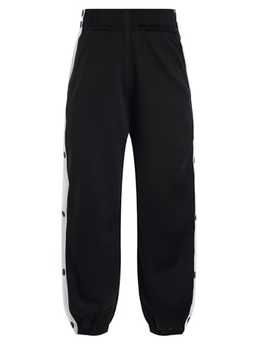 easyforever Youth Boys Basketball Pants, Side Button Running Athletic Workout Sweatpants Casual Loose Jogger2