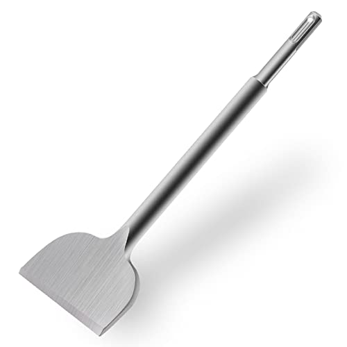 Gekufa Burin SDS Plus Burin à Carrelage 250 * 75mm Ciseau à Carrelage Coudé Pour marteau perforateur Idéal pour rainurer les carreaux, gratter les carreaux et enlever le plâtre Cover
