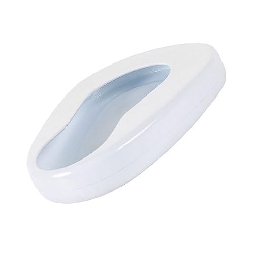 GOOHOCHY 接尿盆 ベッド用尿器 高齢者 寝たきり患者向け エナメル製 滑らかで縁付き漏れ防止設計 長期療養ケア用 軽量で清掃簡単