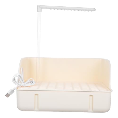 FUNOMOCYA Automatic Bird Bath with Shower Head Self Circulating Fountain for Parakeets Cockatiels Lovebirds Outdoor Bathing for Garden and Patio Clean Water Source for Happy