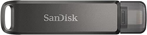 Image of SanDisk iXpand Luxe 64GB Flash Drive for iPhone, iPad Tablet & USB Type-C Devices - 3.1 Drive for Lightning & TypeC Ports (NOT Type-A) SDIX70N-064G-GN6NN Bundle with 1 Everything But Stromboli Lanyard