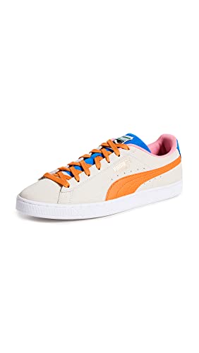 Image of PUMA Select Men's Suede Cord Sneakers, White /Team Royal /Rickie Orange, 13 Medium US