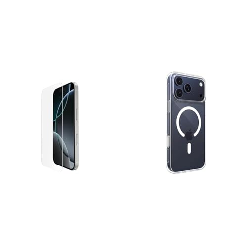 【セット買い】【Apple公認】 Belkin iPhone 17 Pro Max対応 UltraGlass2 保護フィルム 強化ガラス ガラスフィルム 0.29mm 指紋・飛散防止 抗菌加工 OVA194fq + 【Apple公認】 iPhone 17