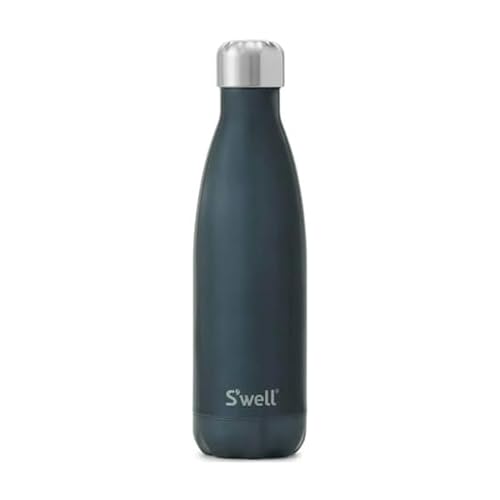 S'well Stainless Steel Water Bottle, 17oz, Blue Suede, Triple-Layered Vacuum Insulated Containers Keeps Drinks Cold for 36 Hours and Hot for 18, BPA Free, Perfect for On the Go