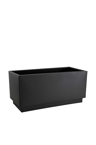 VIVANNO Blumenkübel Pflanzkübel Pflanzgefäße Übertöpfe Blumentöpfe Pflanztröge aus Zink Maxi 80cm anthrazit