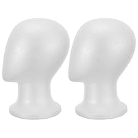 BESPORTBLE 2pcs Foam Wig Head Mannequin Display Stand for Hats Beanie Caps Jewelry Accessories Hairpieces Display Model Faceless 5# Stable Mannequin Head for Retail