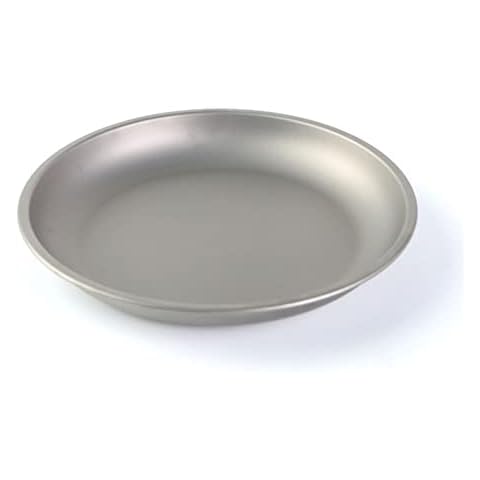 BIVOUAC Titanium Plate Camping Dish Outdoor Tableware Ultralight Pan (1Pc Plate (Large)) Cover