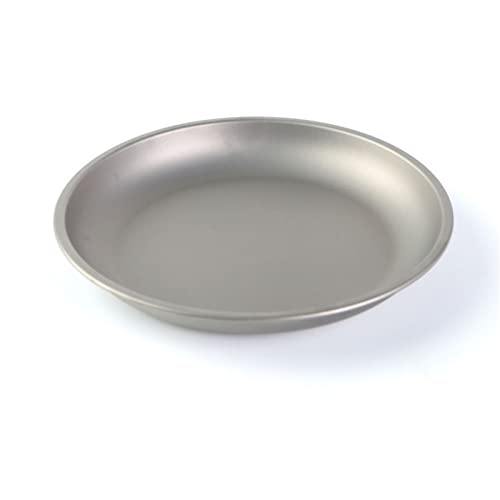 BIVOUAC Titanium Plate Camping Dish Outdoor Tableware Ultralight Pan (1Pc Plate (Large))