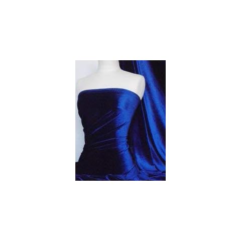 Velvet/Velour 4 Way Stretch Spandex Material | Soft Furnishing & Craft Velour Fabric | Same Day Dispatch | Sold by The Metre | by Tia Knight (Electric Blue, Q559 ELCBL) Cover