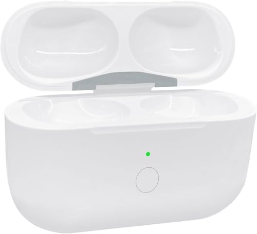 Replacement Wireless Charging Case for air pods pro 2nd/1st Gen | Compatible with MagSafe & Qi Chargers | Bluetooth Auto-Pairing | White (Case Only - No Earbuds)