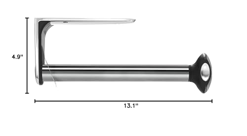 Image of simplehuman Wall Mount Paper Towel Holder,Under-Cabinet or Wall Mounted Rack,Horizontal or Vertical Install,One-Handed Tear with Tension Spring,Quick-Release Knob,Brushed Stainless Steel,(Pack of 6)