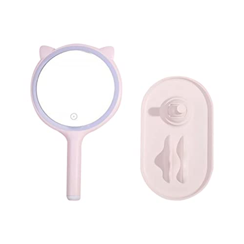 Espejo de maquillaje de mesa con luz LED FOMIYES