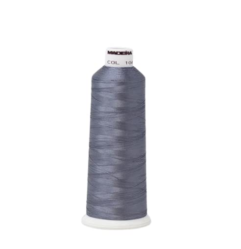 Madeira Rayon Embroidery Thread 5500yd Cone GRAY Color: 1041