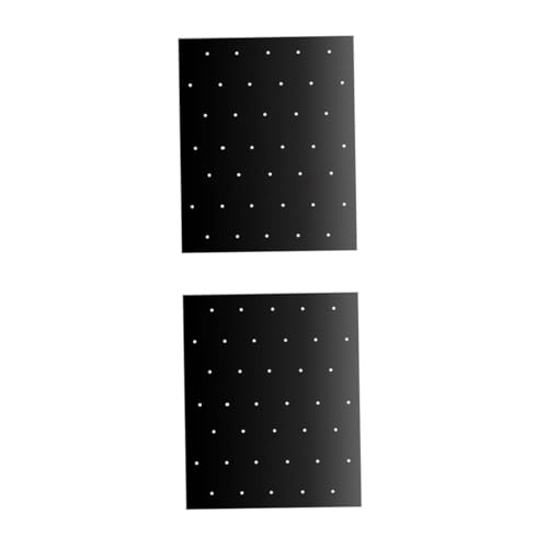 ibasenice 2 Pcs Heat Resistant Grill Mats Aluminum Barbecue Mats Nonstick Grill Accessories Holes for Outdoor Bbq