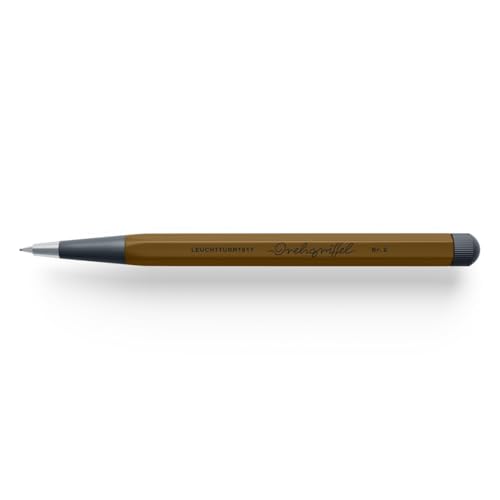 Image of LEUCHTTURM1917 0.7mm Mechanical Pencil Drehgriffel No.2 Spice Brown | Clutch Lead Pencil, HB Graphite, Twist Mechanism, 0.7mm Lead, Office Pencil, Stationery Gift