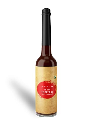 Image of Sprig Ginger Teriyaki Sauce and Marinade 120g | Expensive But Authentic | From Fresh Ginger | Use as Teriyaki Dipping sauce, Marinade & Salad Dressing | Make Stir-fry bowls and Fried Rice