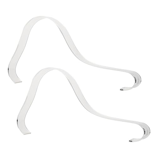 Ciieeo 2sets Acrylic Shoe Rack Entryway 5 Slots Sandals Showing Stand Clear Storage Rack for High Heels 5pcs*2