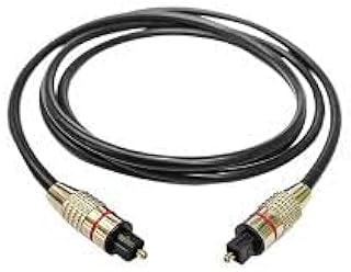 كابل ألياف صوتية رقمية توسلينك بطول 2 متر - صوت من الألياف البصرية روش - أسود لشاشة عرض