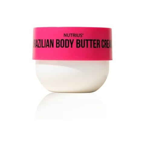 Nutrius Brazilian Body Butter Cream Berry Bliss - Experience Luxe Hydration, Acai, Mango, Cocoa & Cupuacu, Vitamin C for Radiant Glow - Vegan & Cruelty-Free Formula, Crafted for Silky-Smooth - 6 FL OZ Cover