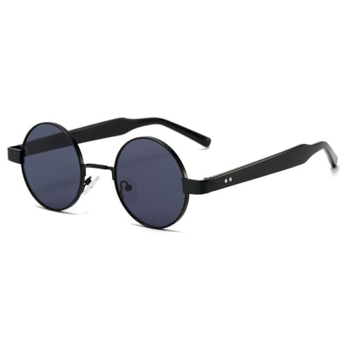 Retro Round Sunglasses for Men Womens Vintage Trendy Circle Sunglasses Male Metal Punk Sun Glasses UV400 Protection