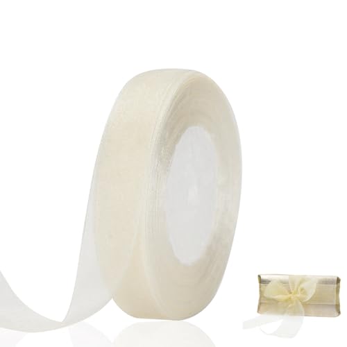 Cinta de Organza Beige para Regalo, Cinta Ancha, Cinta de Seda para Bodas, Cintas Decorativas, 1.5cm x 45m, Crema Cinta de Organza Beige para Regalo, Cinta Ancha, Cinta de Seda para Bodas, Cintas Decorativas, 1.5cm x 45m, Crema