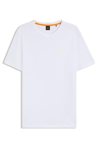 BOSS Mens Tales Logo-Patch T-Shirt in Cotton Jersey