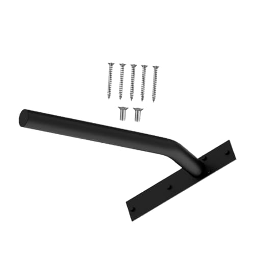 Soporte de metal negro para pasamanos con diseño práctico minimalista