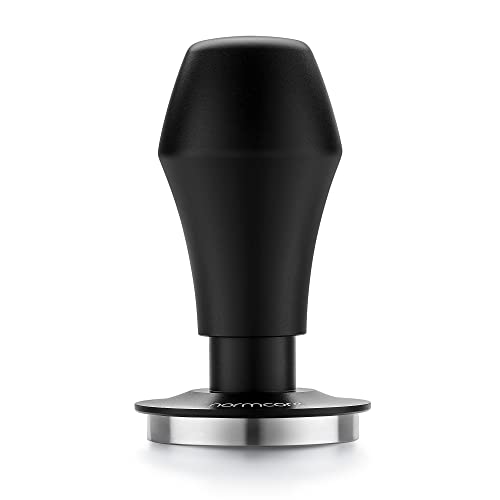 Normcore Coffee Tamper 51.5mm - Spring-loaded Tamper - Barista Tools - Barista Tools - Barista Coffee Tamper with Anodized Aluminum Tamper Stand Holder - Stainless Steel Flat Base