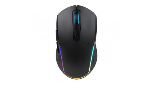 Image of Toad One Bluetooth Mouse Wireless, Rechargeable,7 Buttons, Silent Click, Ergonomic, 7-Color Backlit, Multi-Device(2.4G /BT5.0 /BT3.0), LED Light up Mice for Laptop, Computer, Mac, PC, Chromebook - Black
