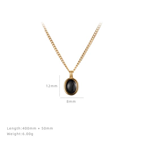 18K Gold Plated Gemstone Women Pendant Necklace Dainty Link Chain Necklaces for Women Ruby Amber Gemstone Pendants4