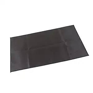 Grill Mat, Portable Heat Resistant Foldable Black Fireproof Pad for Camping (S)