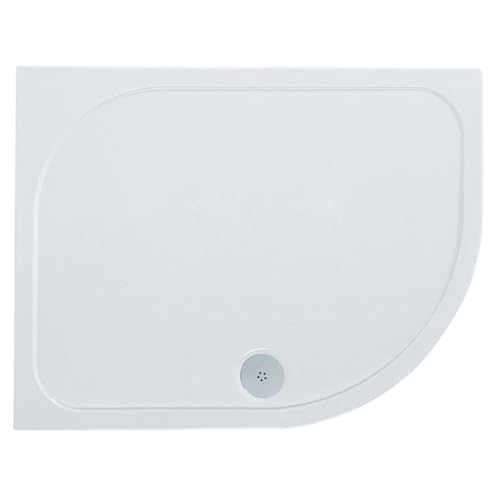 Go Bathrooms Anti Slip White Shower Tray 1200 x 900mm Right Hand Quadrant Non-Slip Shower Enclosure Cubicle Low Profile Shower Tray