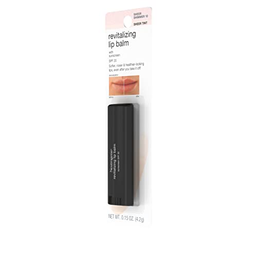 Neutrogena Revitalizing And Moisturizing Tinted Lip Balm With Sun Protective Broad Spectrum Spf 20 Sunscreen, Lip Soothing Balm With A Sheer Tint In Color Sheer Shimmer 10,.15 Oz #TOP3