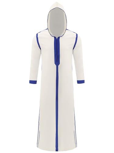 YiZYiF Mens Kaftan Thobe Casual Henley Shirts Long Sleeve Robe Long Sleeve Pullover Muslim Gown Shirt - Main Image